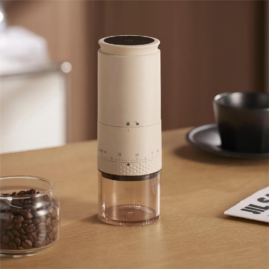 Coffee Grinder Burr - 1500mAh Electric Coffee Grinder Externally Adjustable