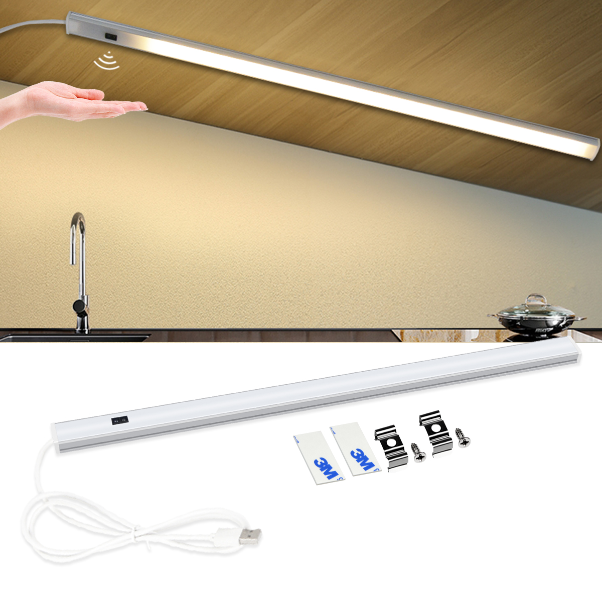 Kitchen Appliances Online - 30/40/50cm Aluminium Profile USB LED Bar