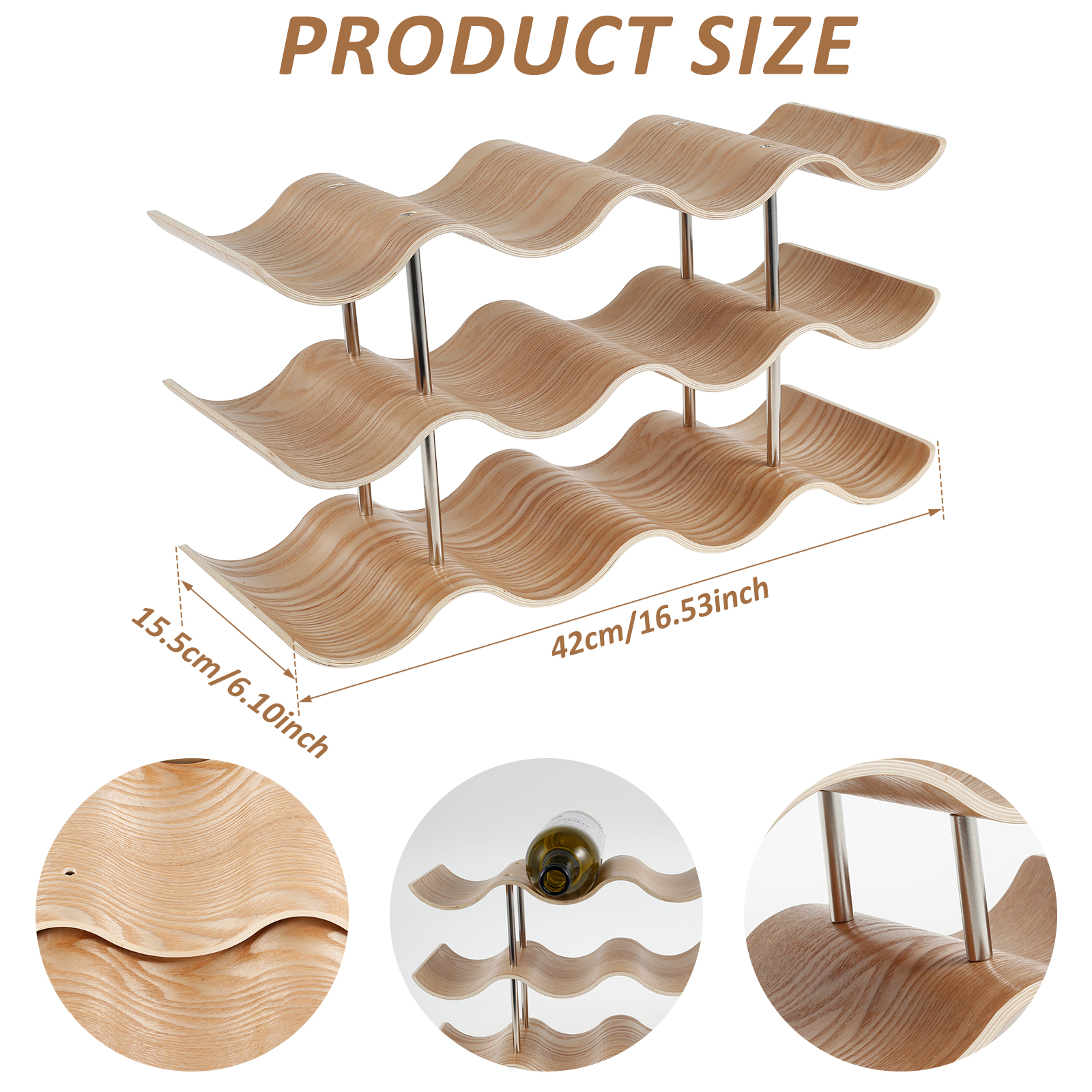 2/3-Tier Wooden Wine Rack Wavy – Kitchen Appliances Rack Bewertung und Preis