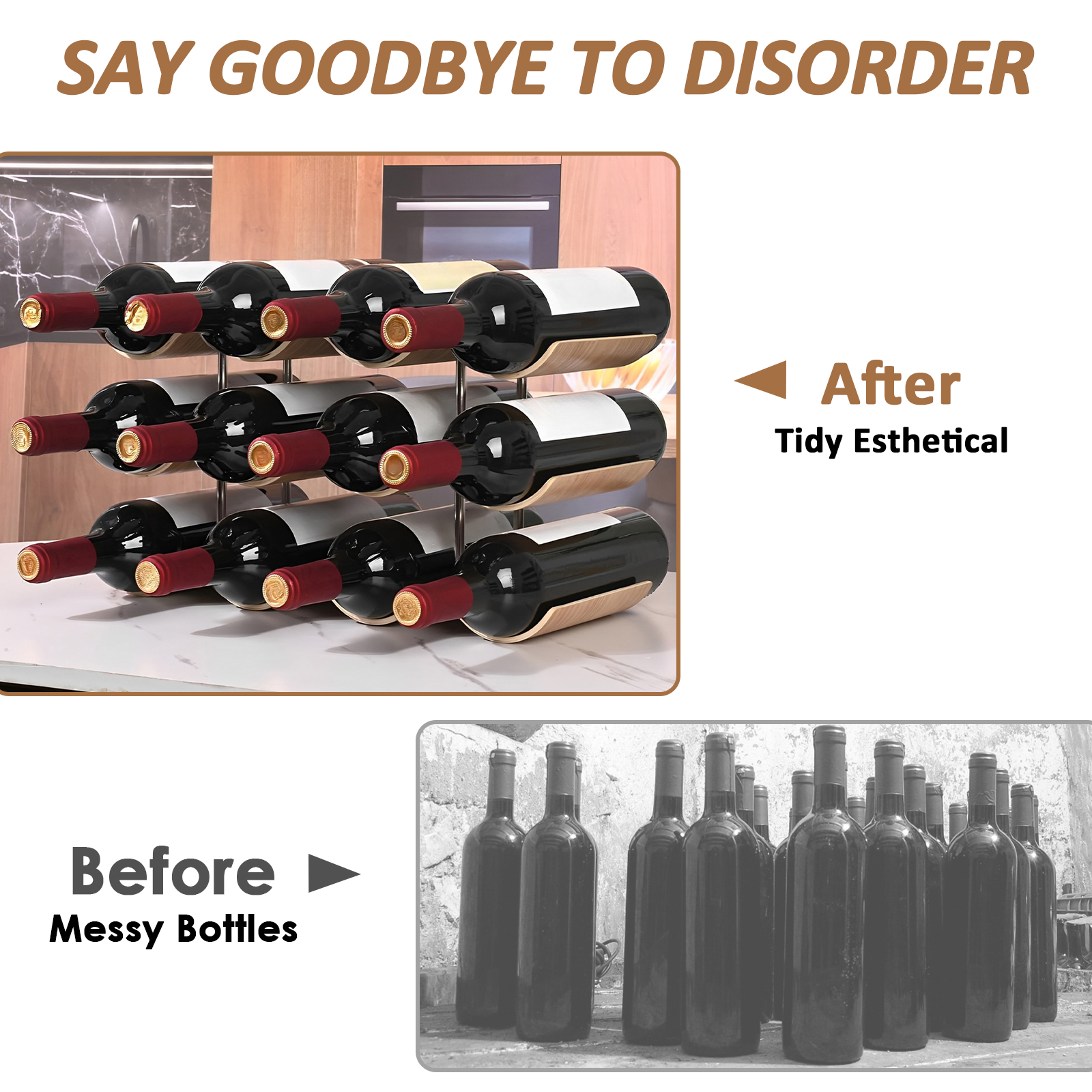 2/3-Tier Wooden Wine Rack Wavy – Kitchen Appliances Rack Bewertung und Preis