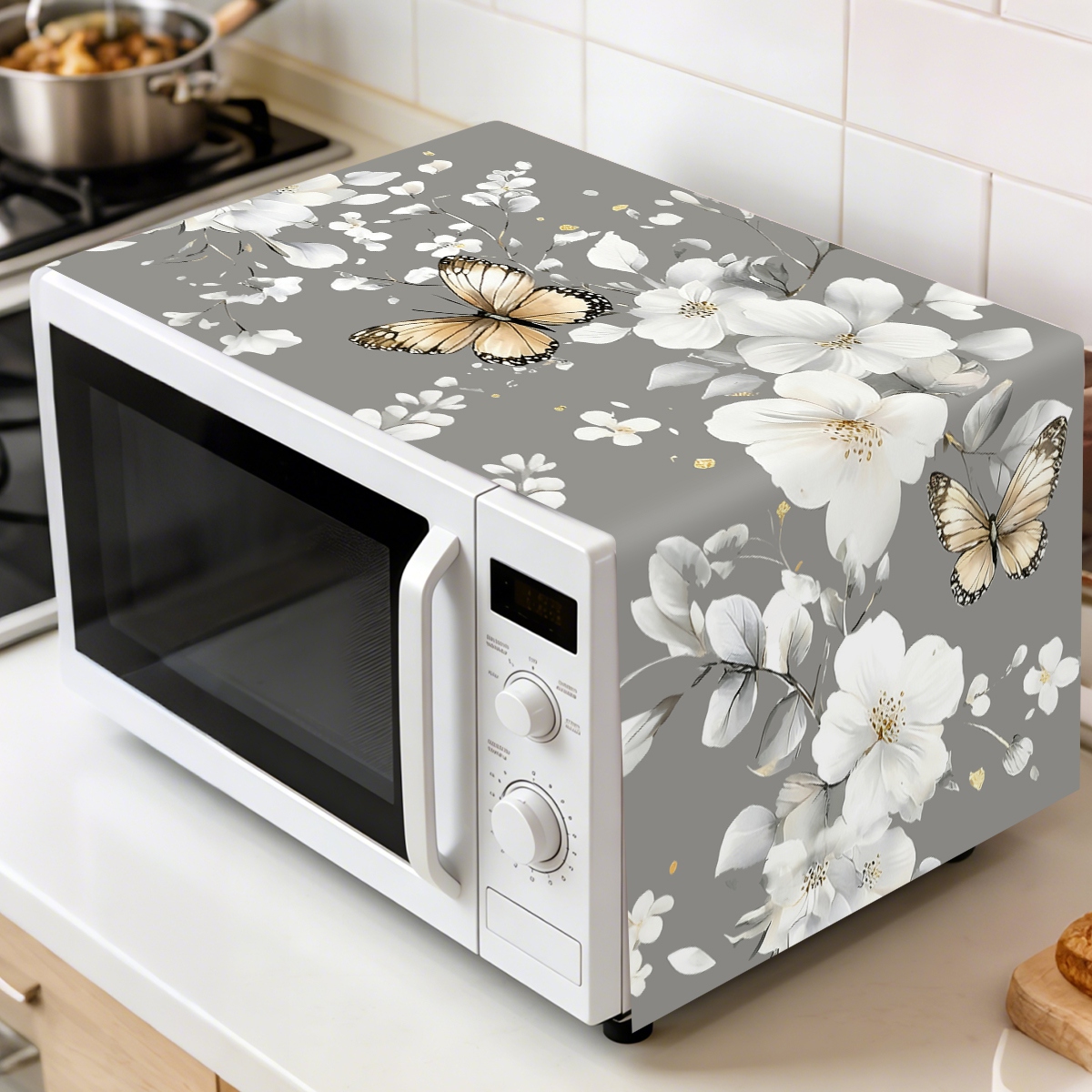 1pc  White Flower Microwave Du – Kitchen Appliances White Bewertung und Preis