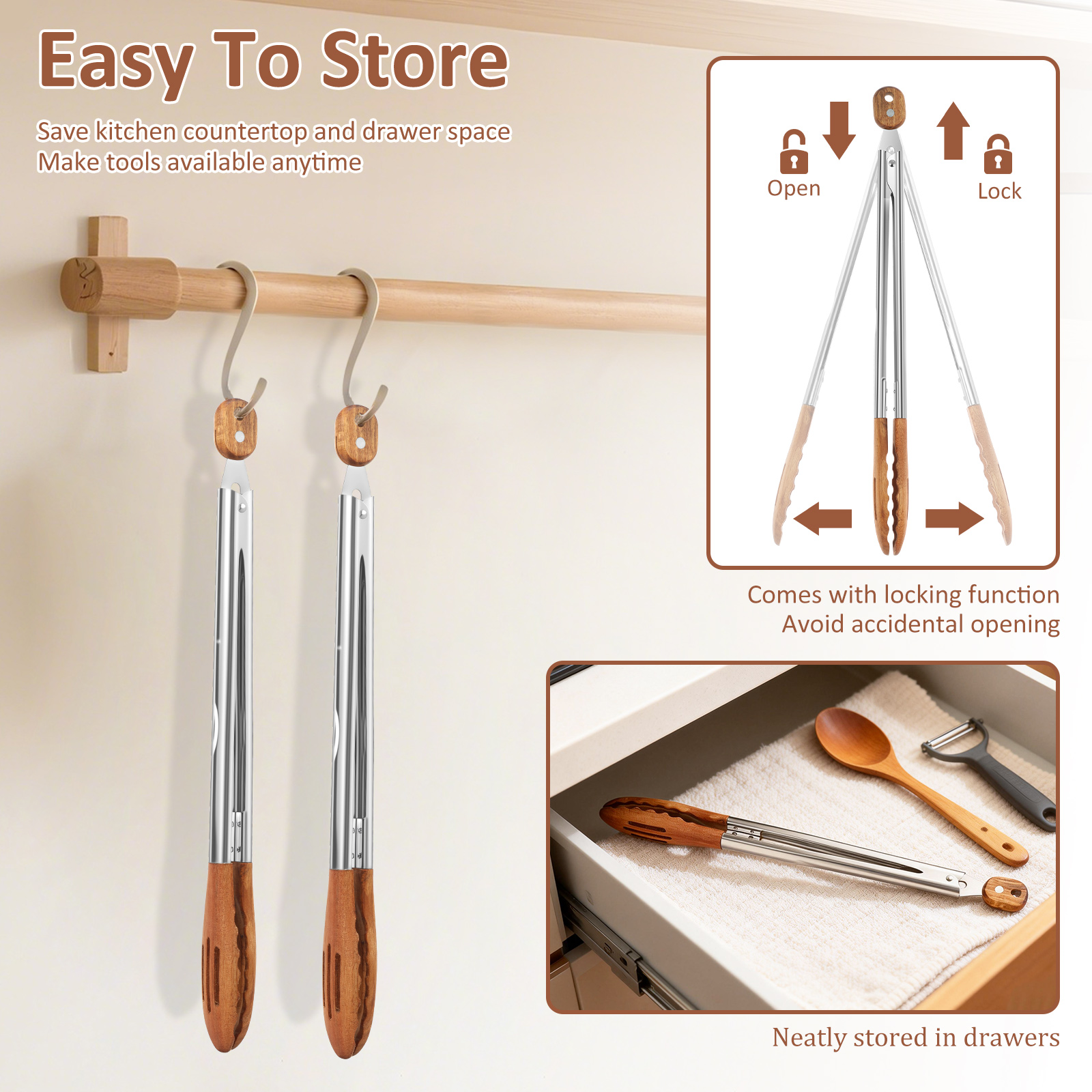 Wooden Kitchen Cooking Tongs B – Kitchen Appliances Cooking Bewertung und Preis