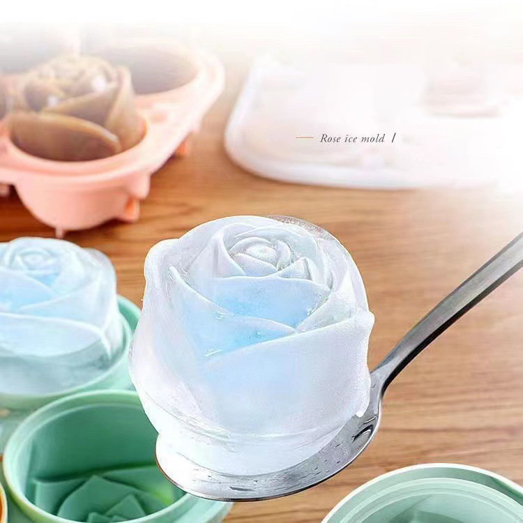 3D Rose Ice Molds 4 Holes Ice  – Kitchen Appliances Rack Bewertung und Preis