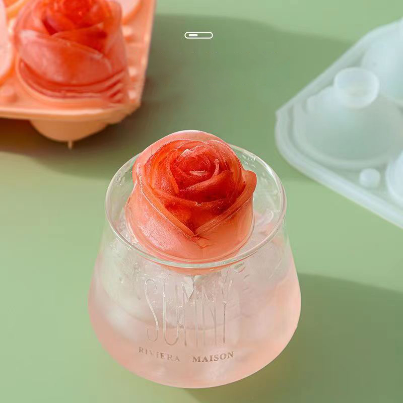 3D Rose Ice Molds 4 Holes Ice  – Kitchen Appliances Rack Bewertung und Preis