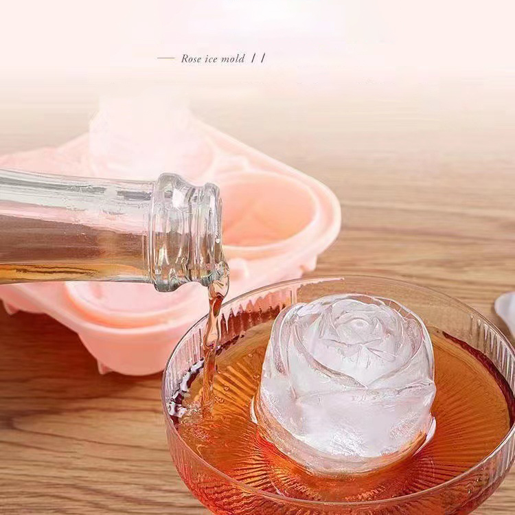 3D Rose Ice Molds 4 Holes Ice  – Kitchen Appliances Rack Bewertung und Preis
