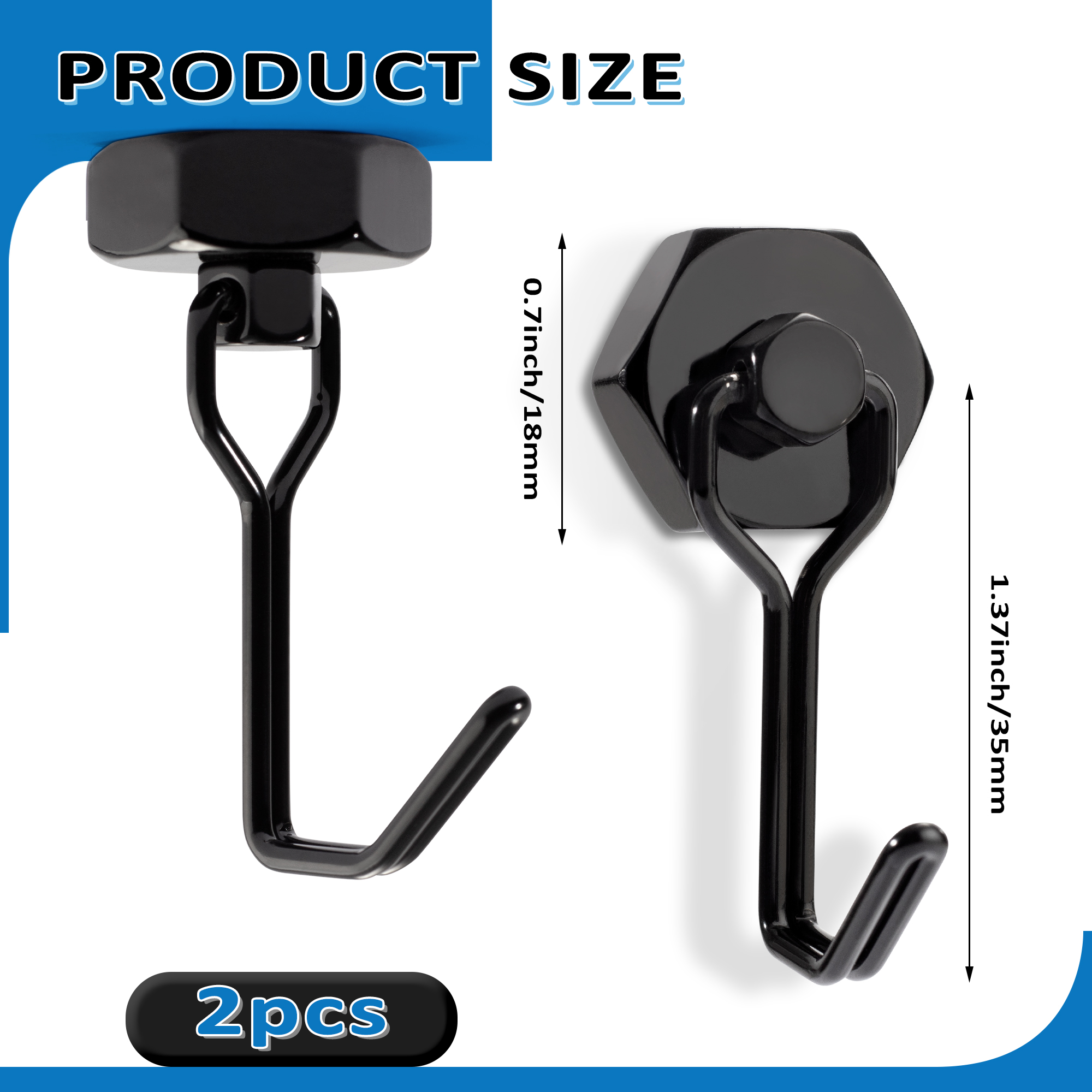 2PCS Strong Magnetic Hooks Sto – Kitchen Appliances Rack Bewertung und Preis