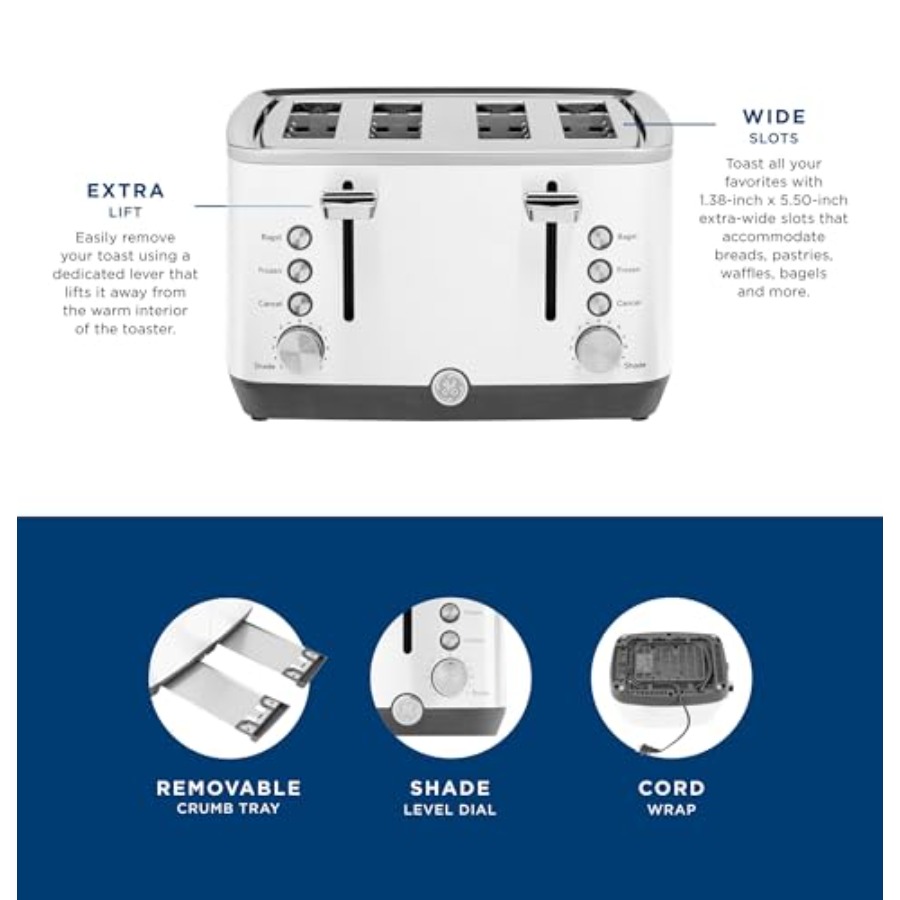 4 Slice Toaster with Extra Wid – Kitchen Appliances White Bewertung und Preis
